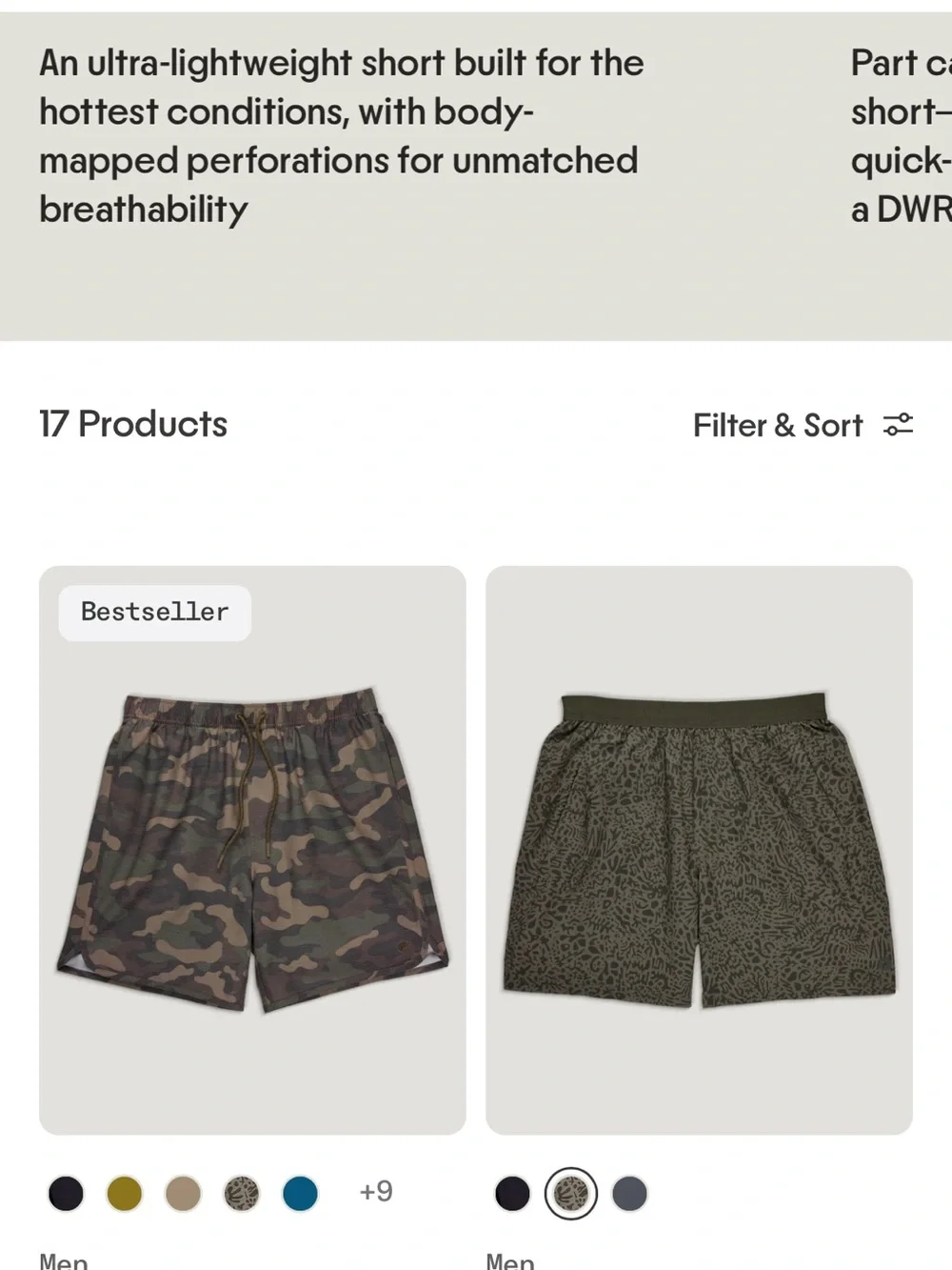 7 Diamonds Men’s Khaki/Cream Performance Shorts